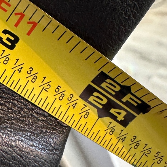 Eileen Fisher SET Leather Trimmed Wool Melton Coat and Pants - Picture 9 of 16